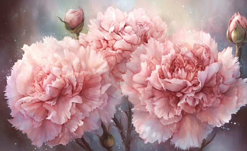 手绘油画水粉画康乃馨背景,插画/手绘图,插画/手绘图库,插画/手绘图下载,插画/手绘